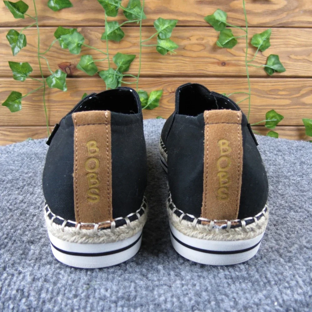 Skechers BOBS Breeze‎ Women's Black Canvas Espadrille Flats 8.5 Slip-On Comfort